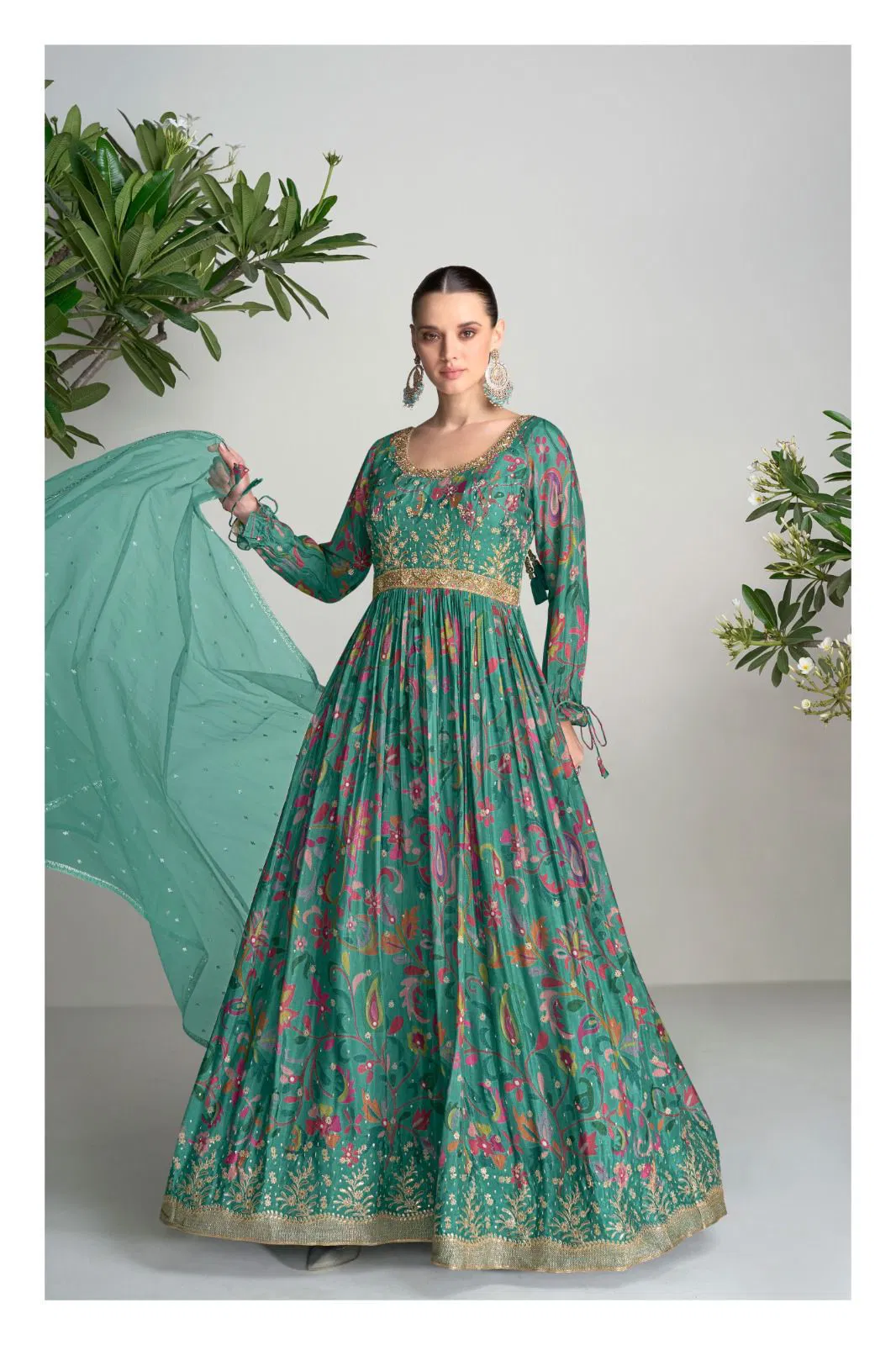 Anayah By Gulkayra Real Chinon Wedding Gown With Dupatta Wholesale Shop In Surat